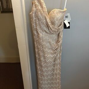 Elegant Cream Lace Gown